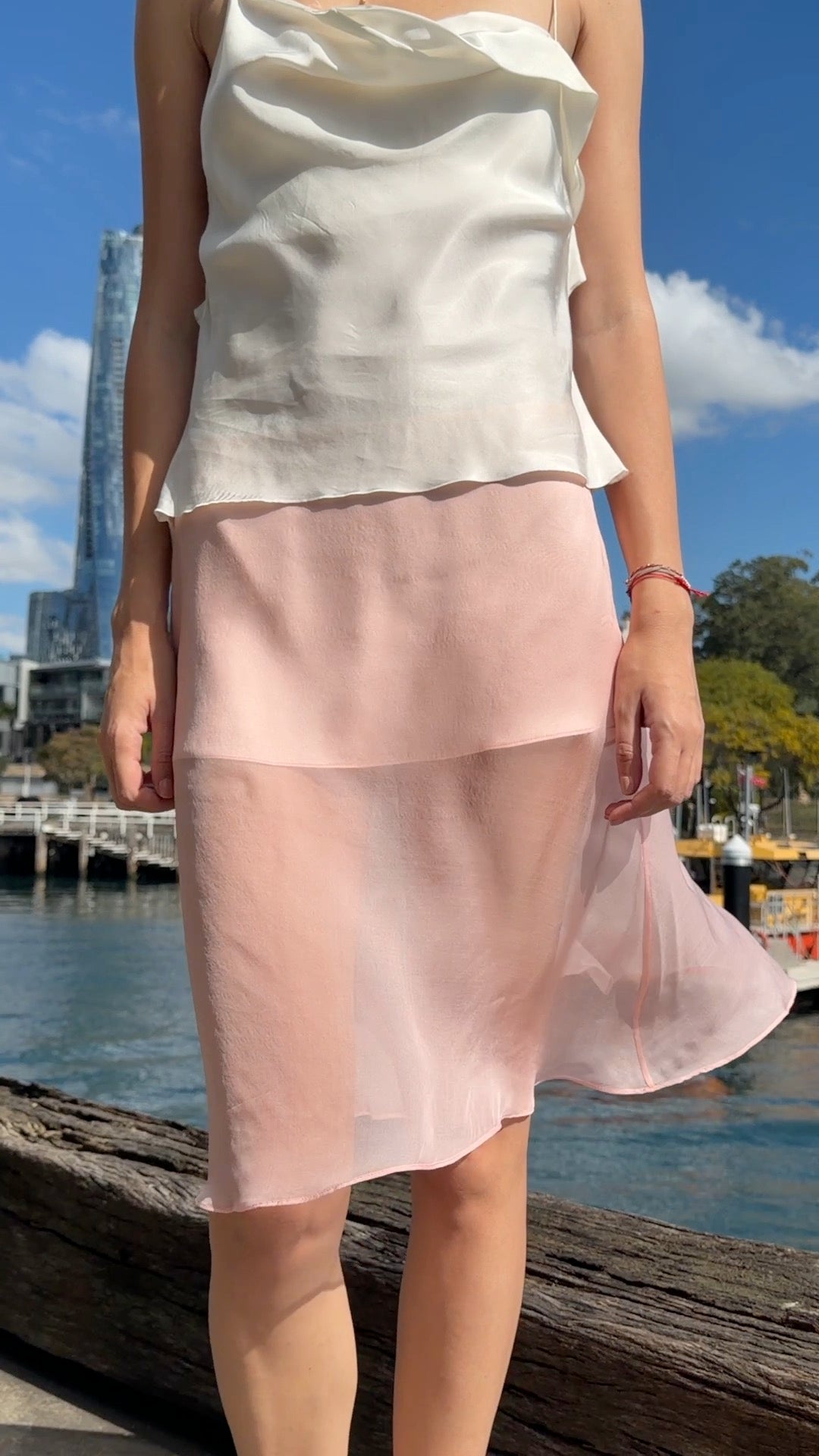 Voilette Silk 2-in-1 Skirt & Top in Pink