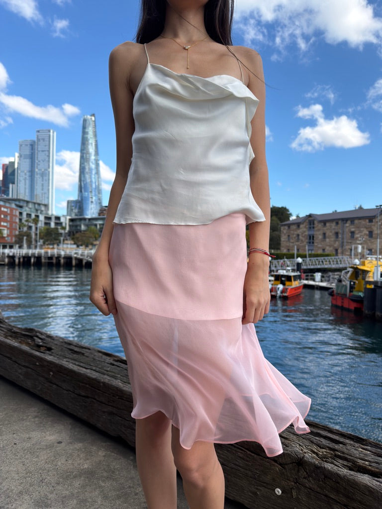 Voilette Silk 2-in-1 Skirt & Top in Pink