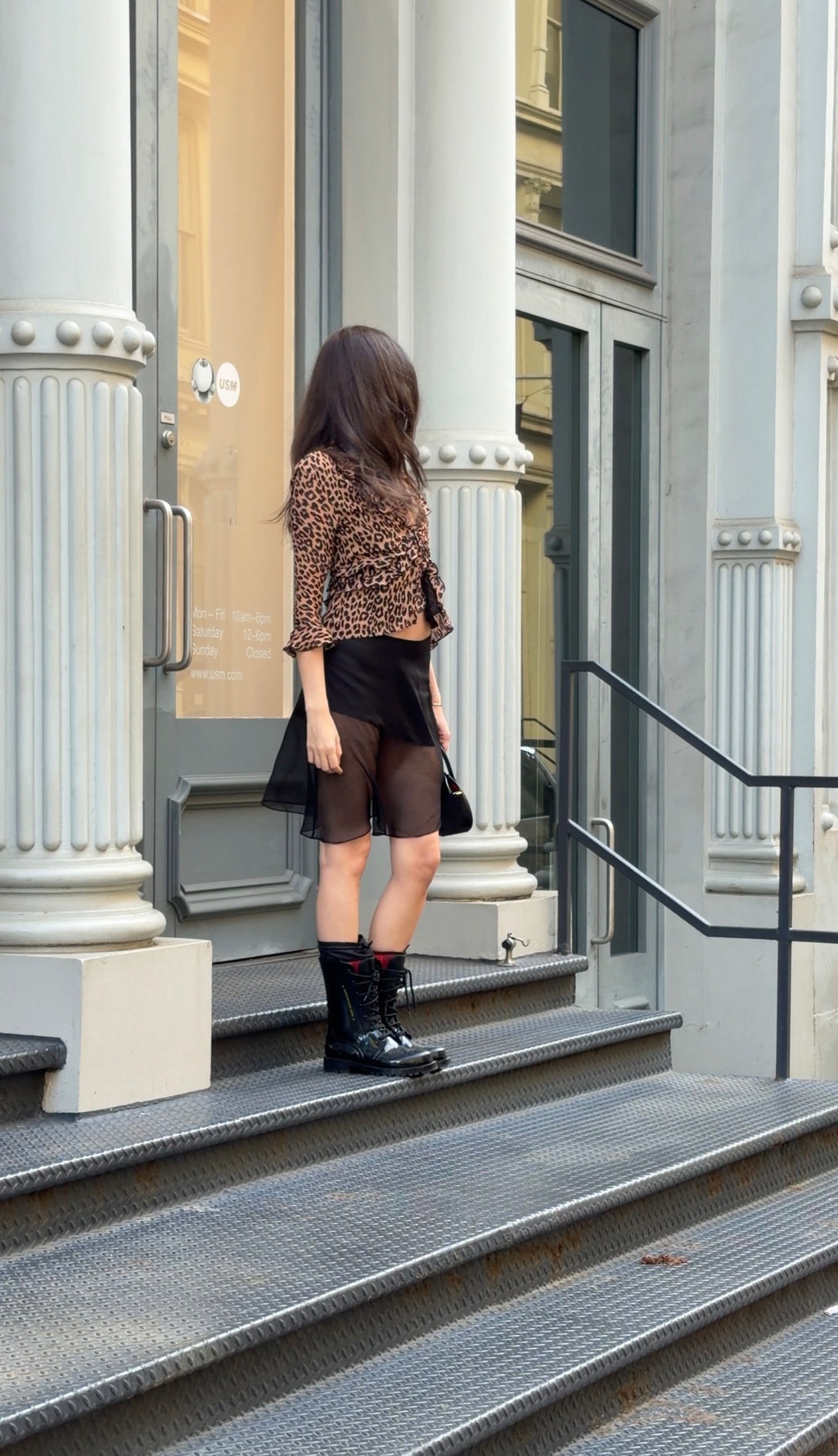 Voilette Silk Skirt in Black