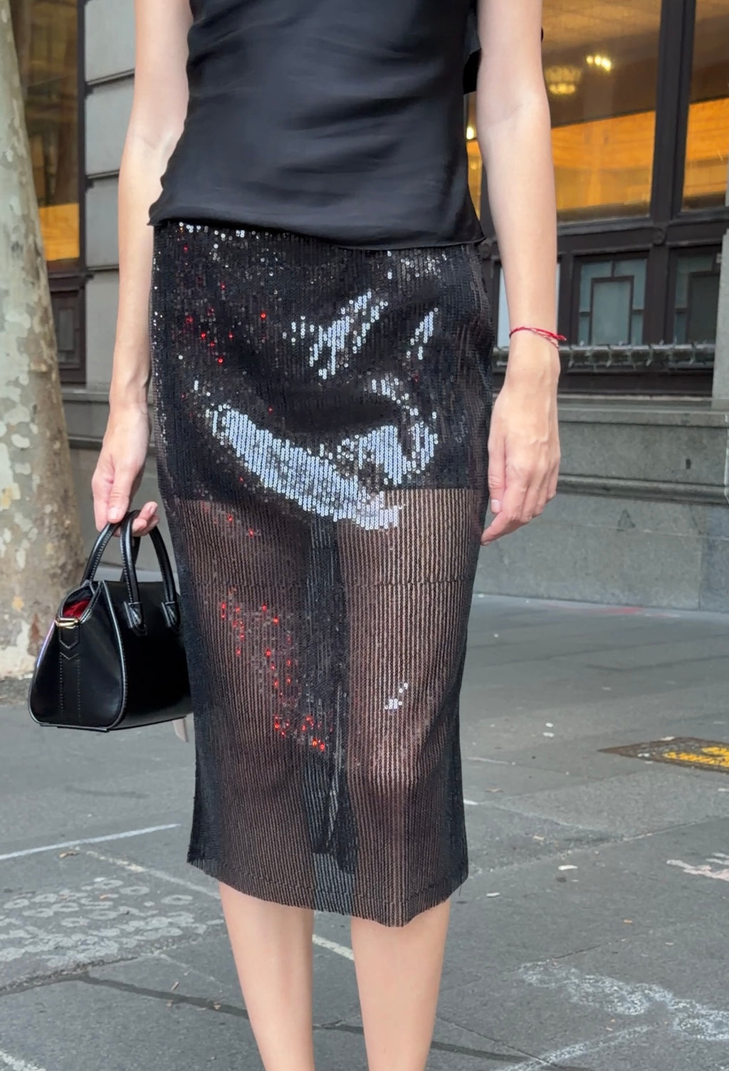 Silhouette Sequin Skirt