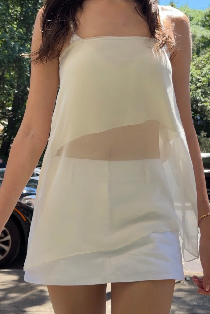 Voilette Silk 2-in-1 Skirt & Top in Ivory