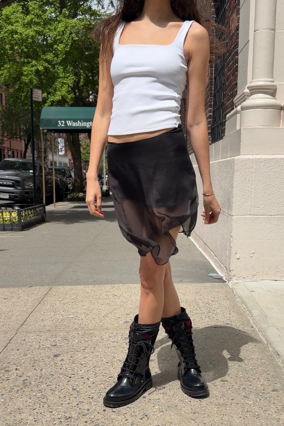 Voilette Silk 2-in-1 Skirt & Top in Black