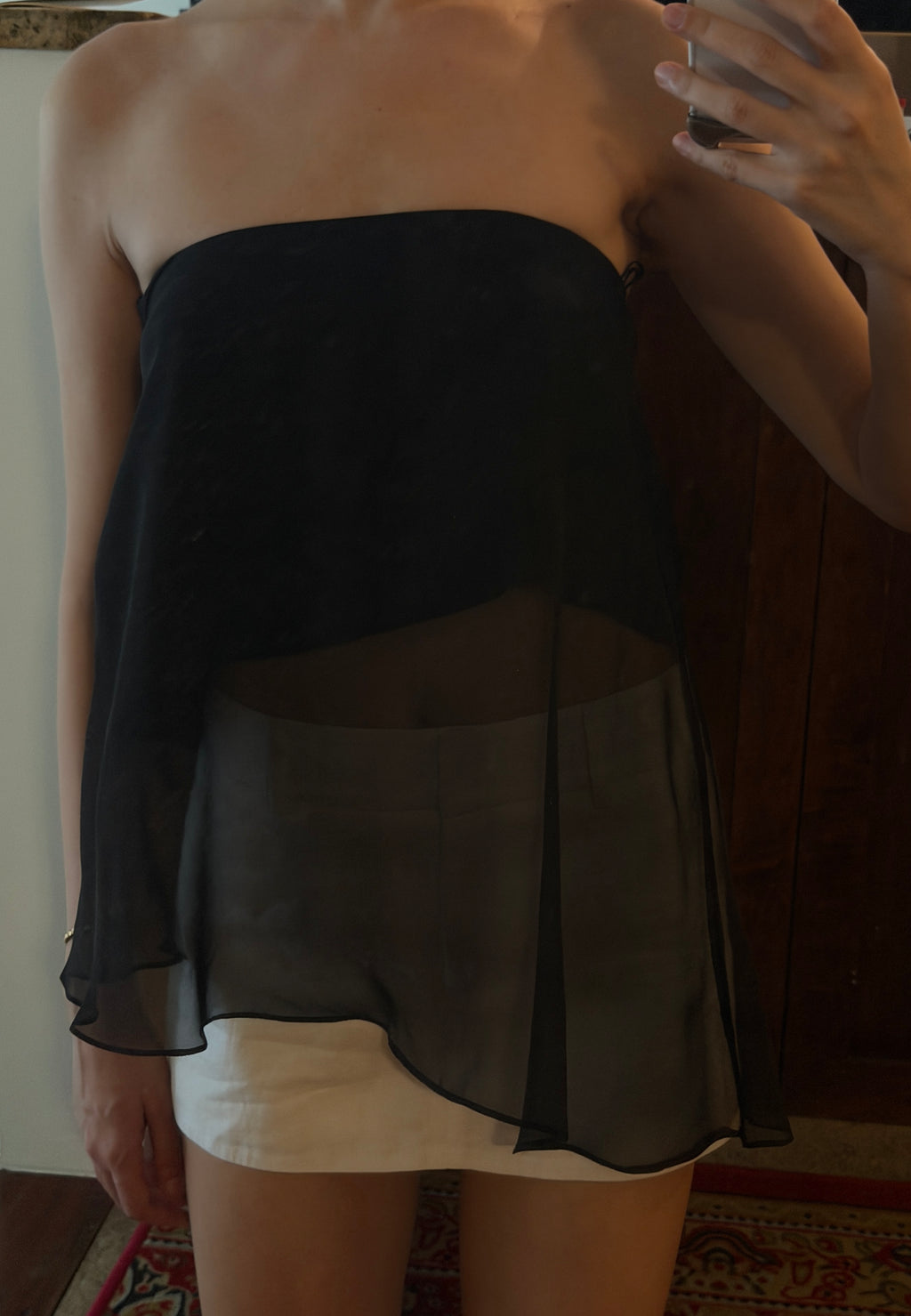 Voilette Silk 2-in-1 Skirt & Top in Black