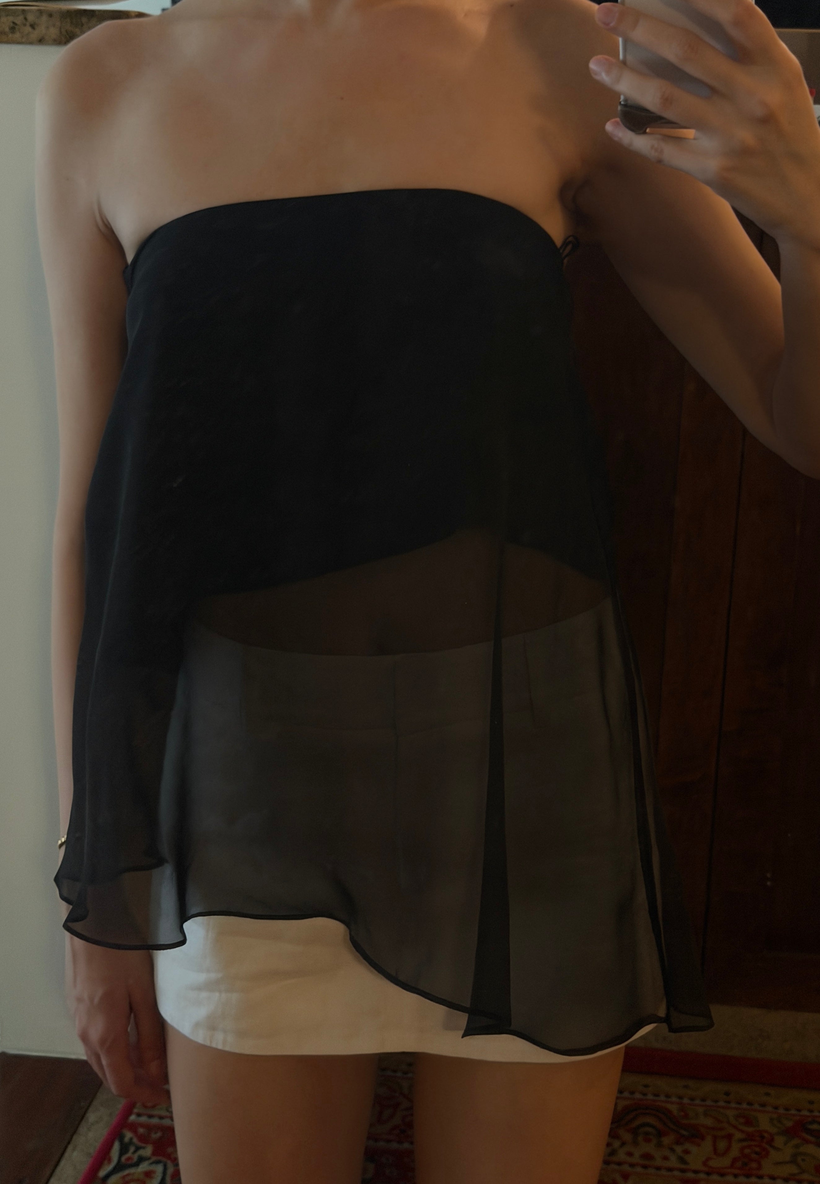 Voilette Silk 2-in-1 Skirt & Top in Black