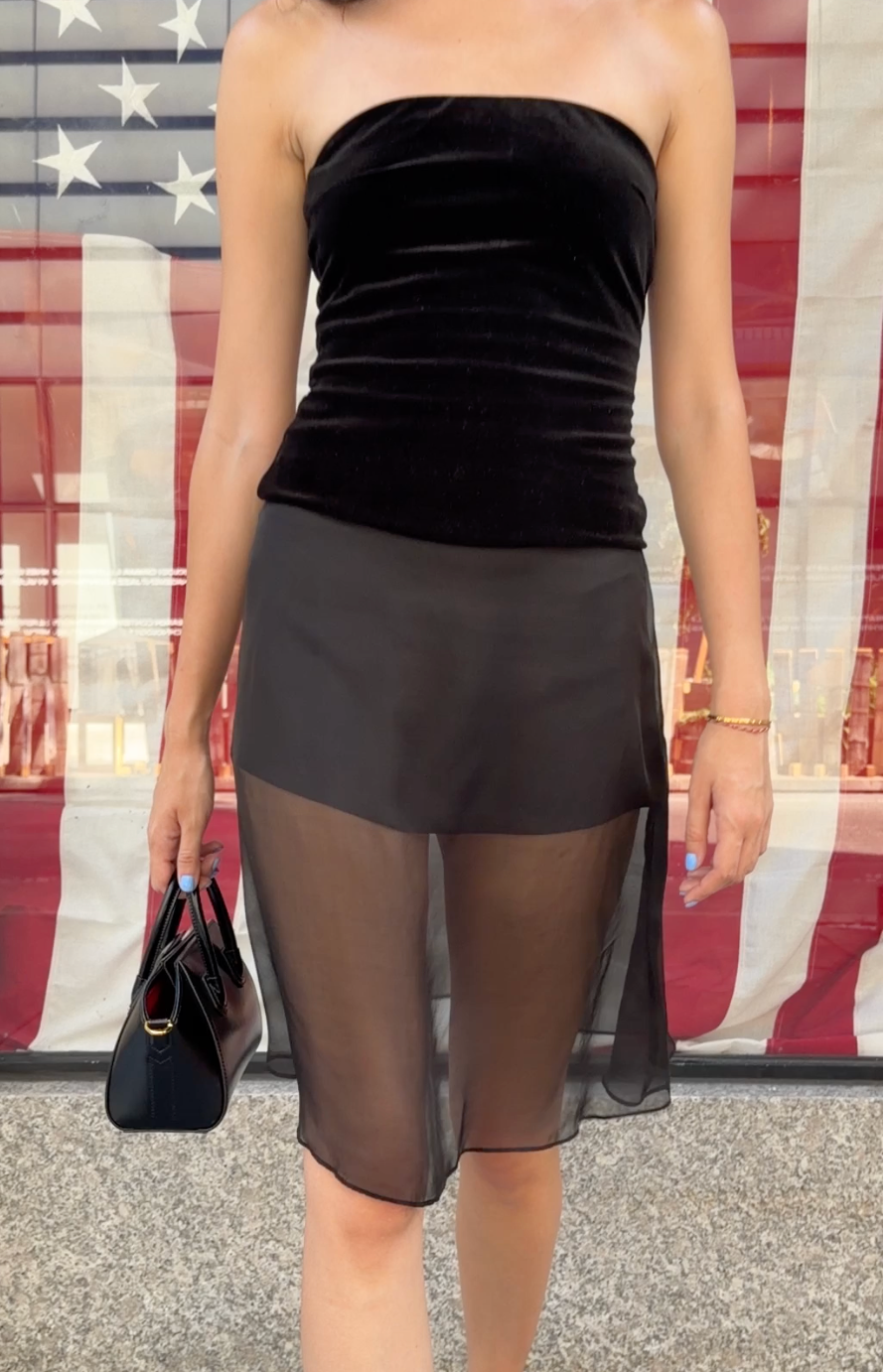 Voilette Silk 2-in-1 Skirt & Top in Black