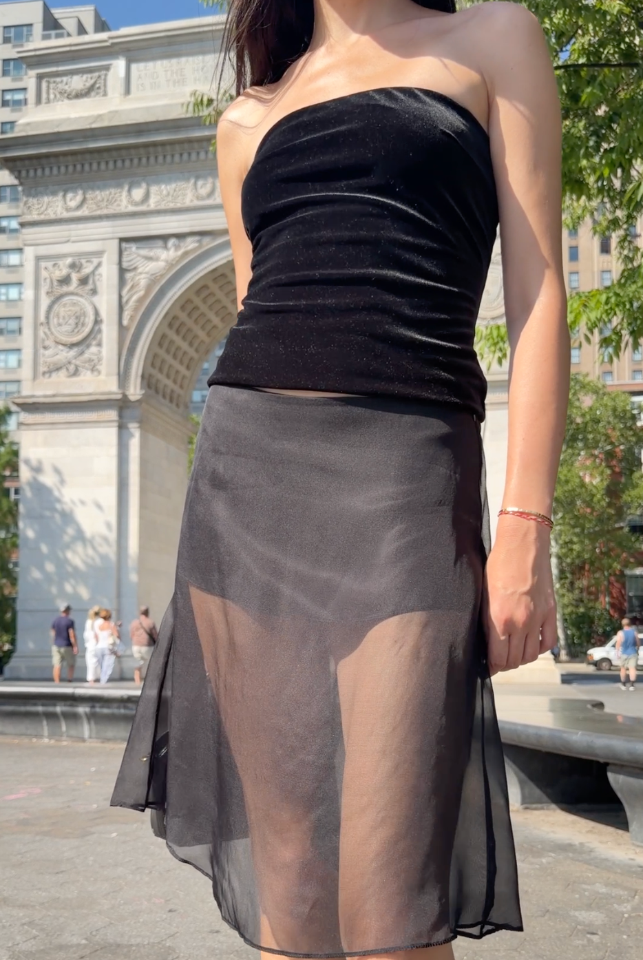 Voilette Silk 2-in-1 Skirt & Top in Black