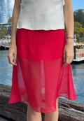 Voilette Silk 2-in-1 Skirt & Top in Red