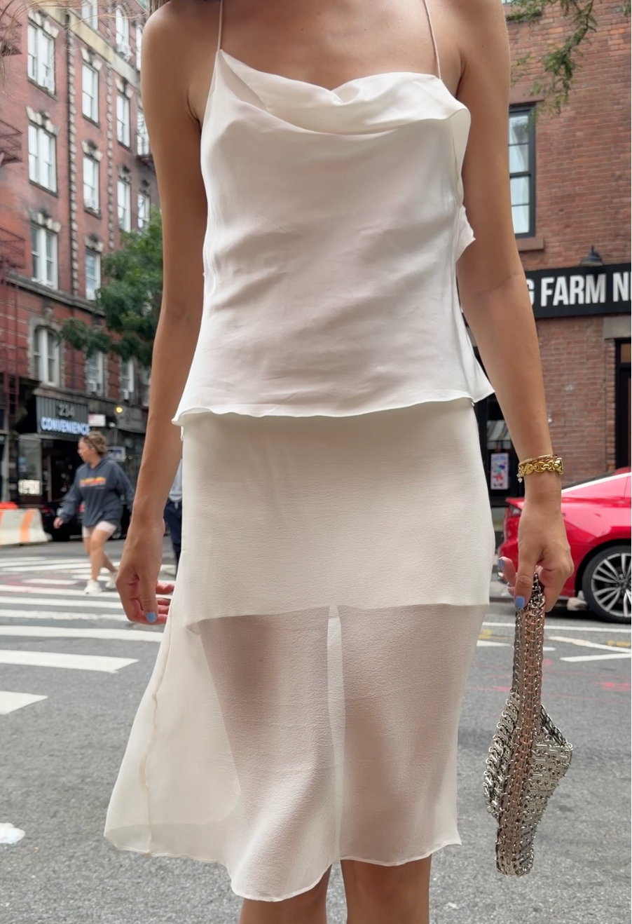 Voilette Silk 2-in-1 Skirt & Top in Ivory