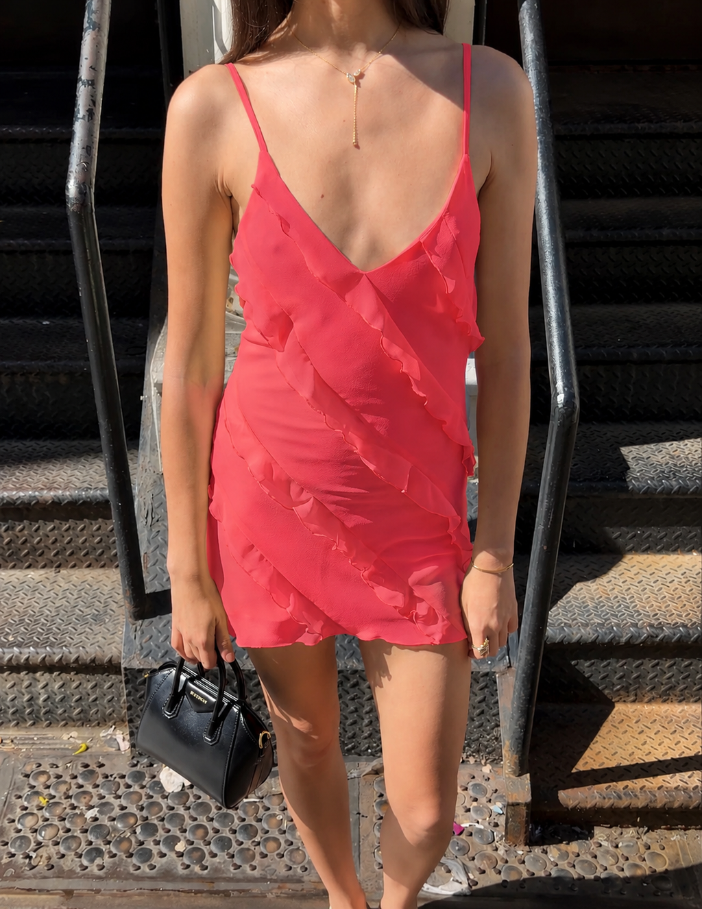 Somerset Mini Dress in Miami Sunset Coral (Limited Summer Edition)
