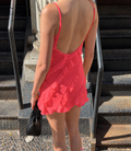 Somerset Mini Dress in Miami Sunset Coral (Limited Summer Edition)