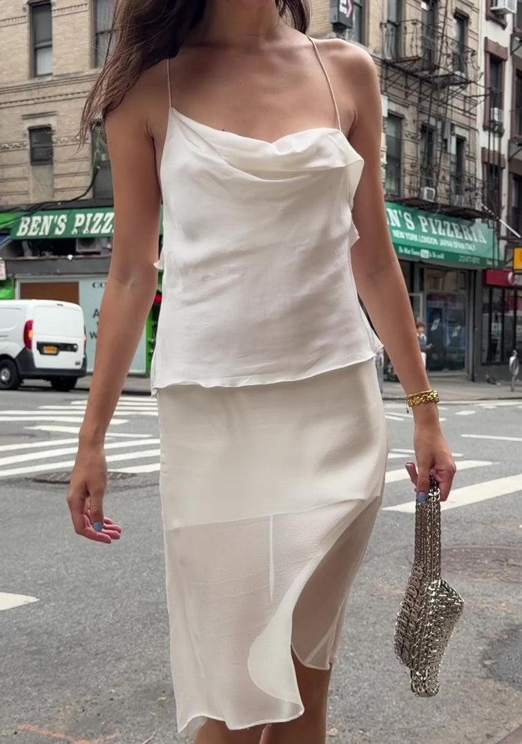 Voilette Silk 2-in-1 Skirt & Top in Ivory