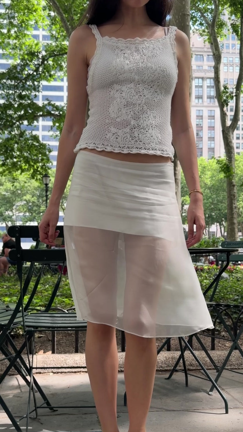 Voilette Silk 2-in-1 Skirt & Top in Ivory