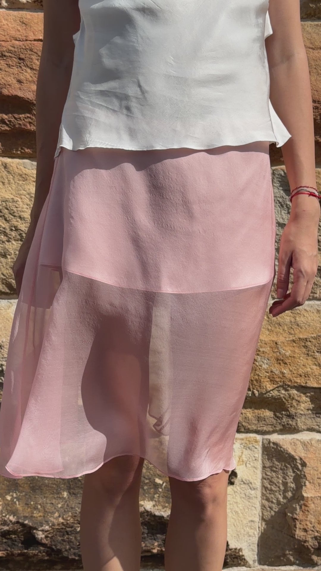 Voilette Silk 2-in-1 Skirt & Top in Pink
