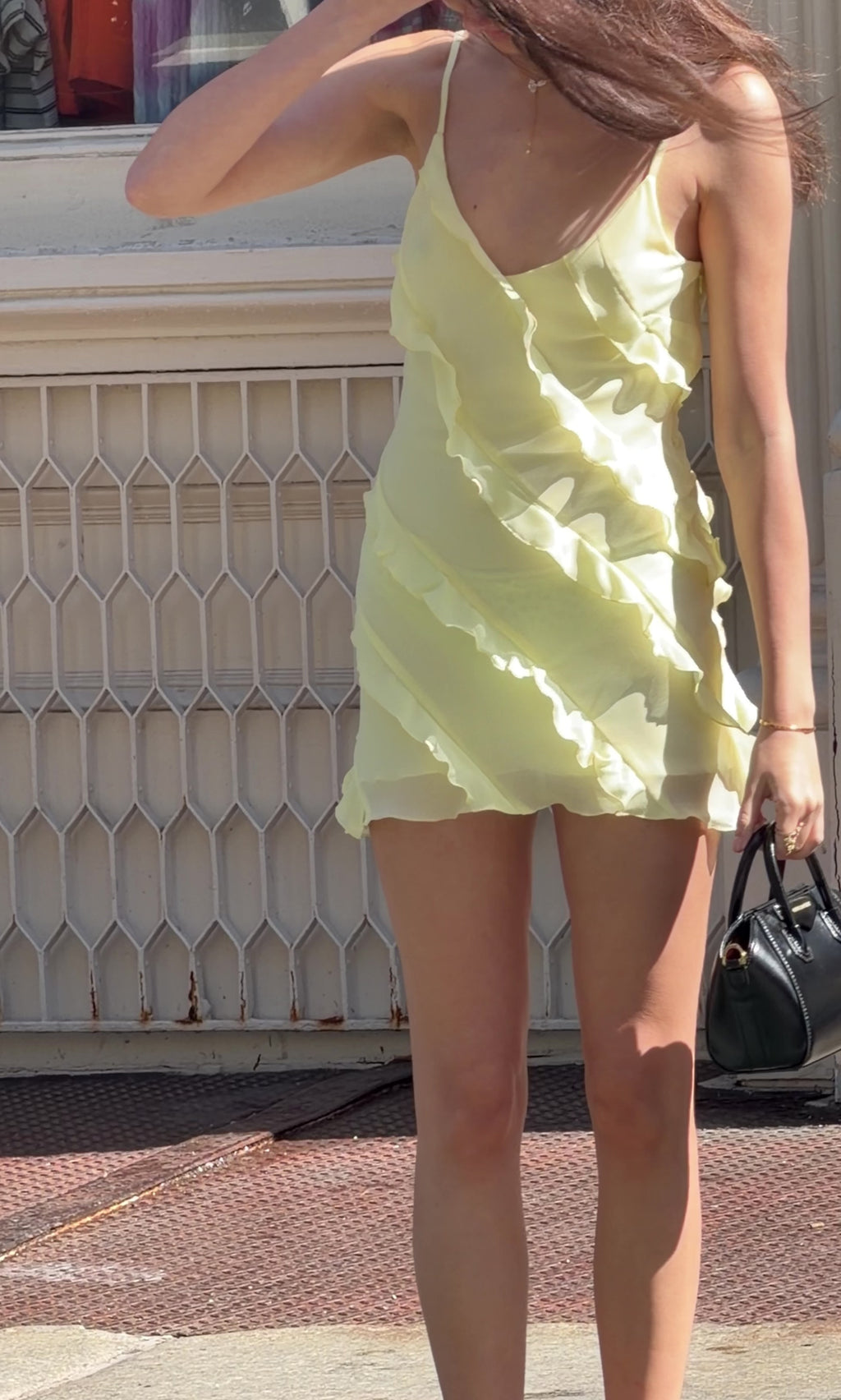 Somerset Mini Dress in Butter Yellow