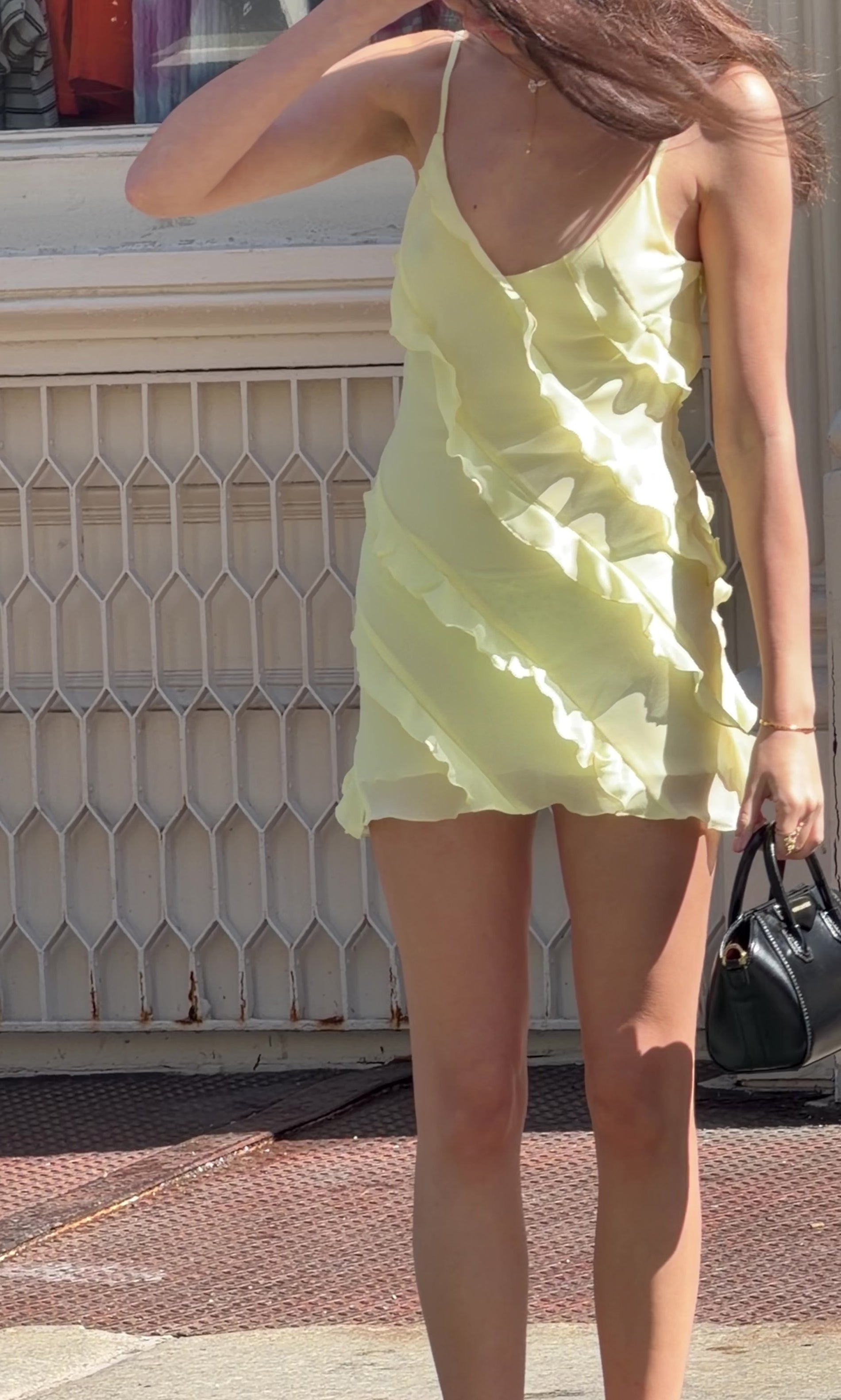 Somerset Mini Dress in Butter Yellow